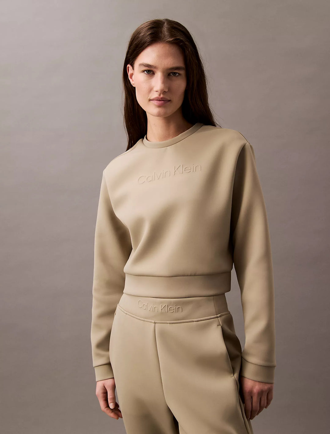 Calvin Klein Spacer Cropped Crewneck Sweatshirt