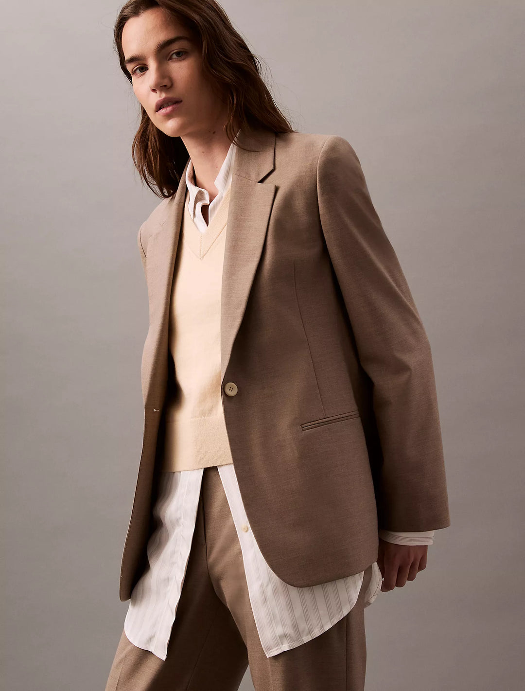 Calvin Klein Refined Stretch Cinched Blazer