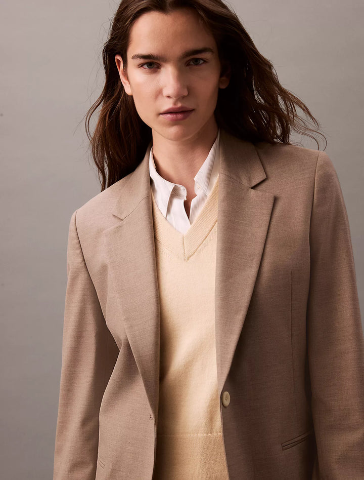 Calvin Klein Refined Stretch Cinched Blazer