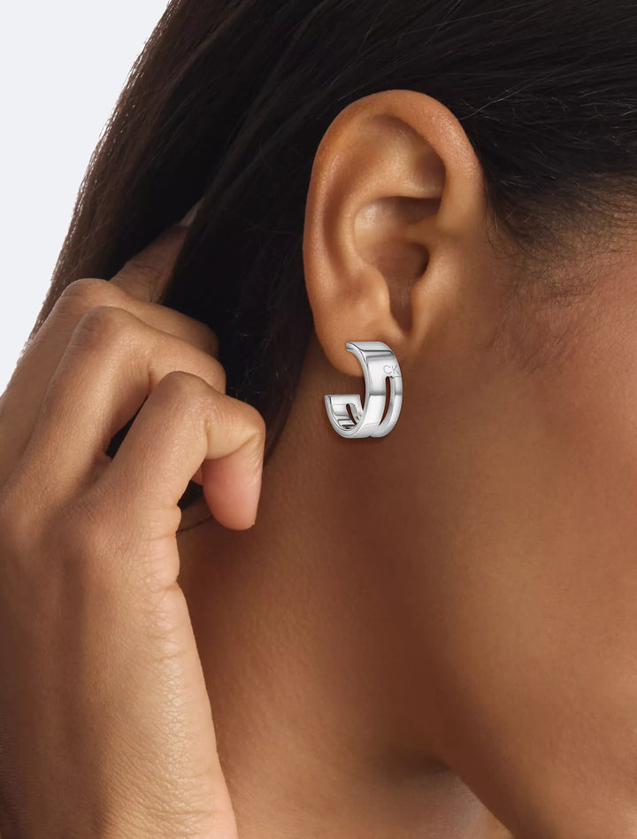 Calvin Klein Sculptural Hoop Earrings