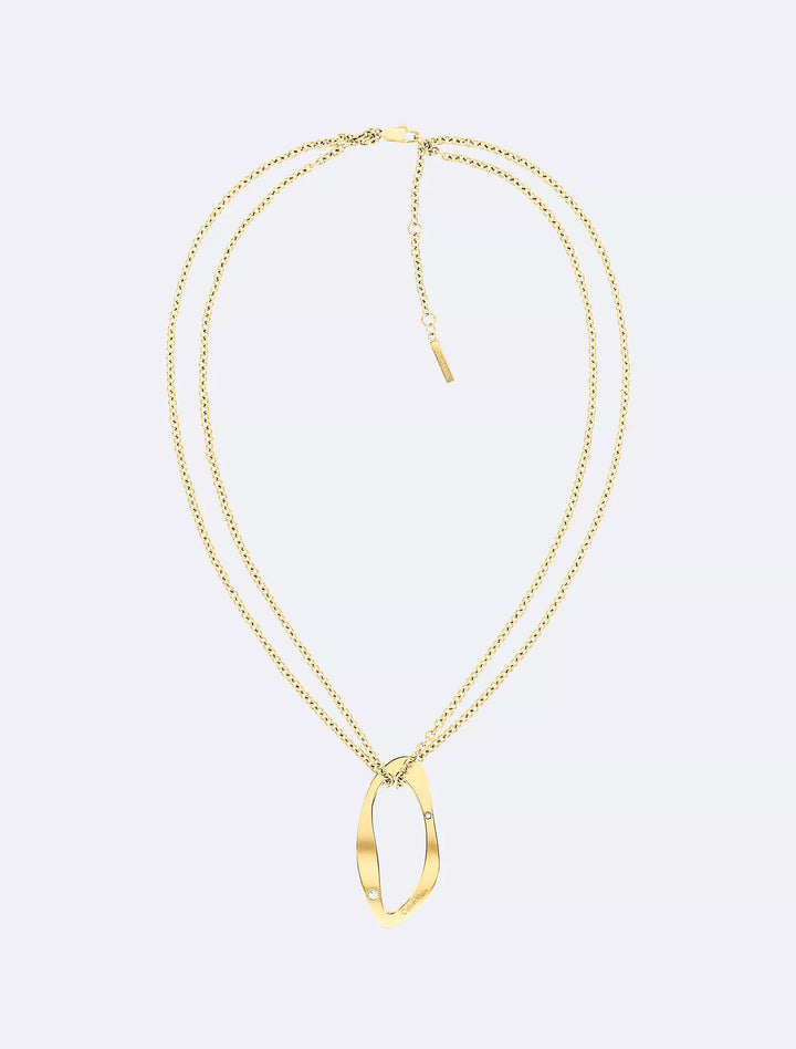 Calvin Klein Round Organic Shape Pendant Necklace