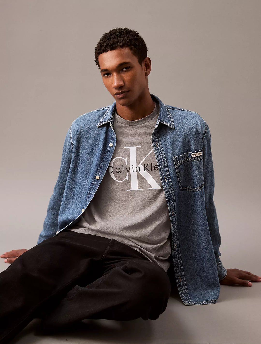 Calvin Klein Monogram Logo Crewneck T-Shirt