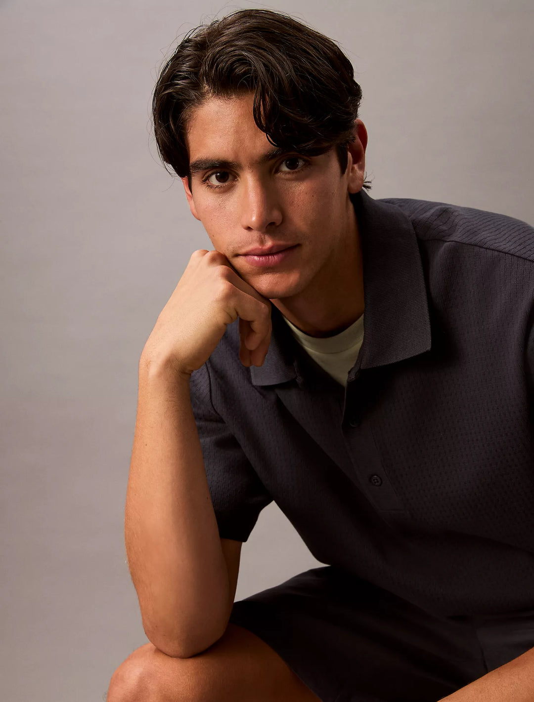 Calvin Klein Chainstitch Relaxed Polo Shirt