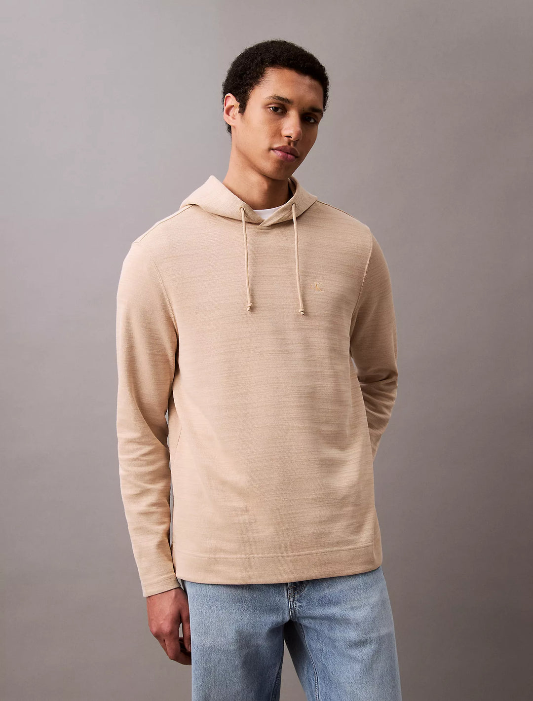 Calvin Klein Cotton Blend Ribbed Classic Hoodie