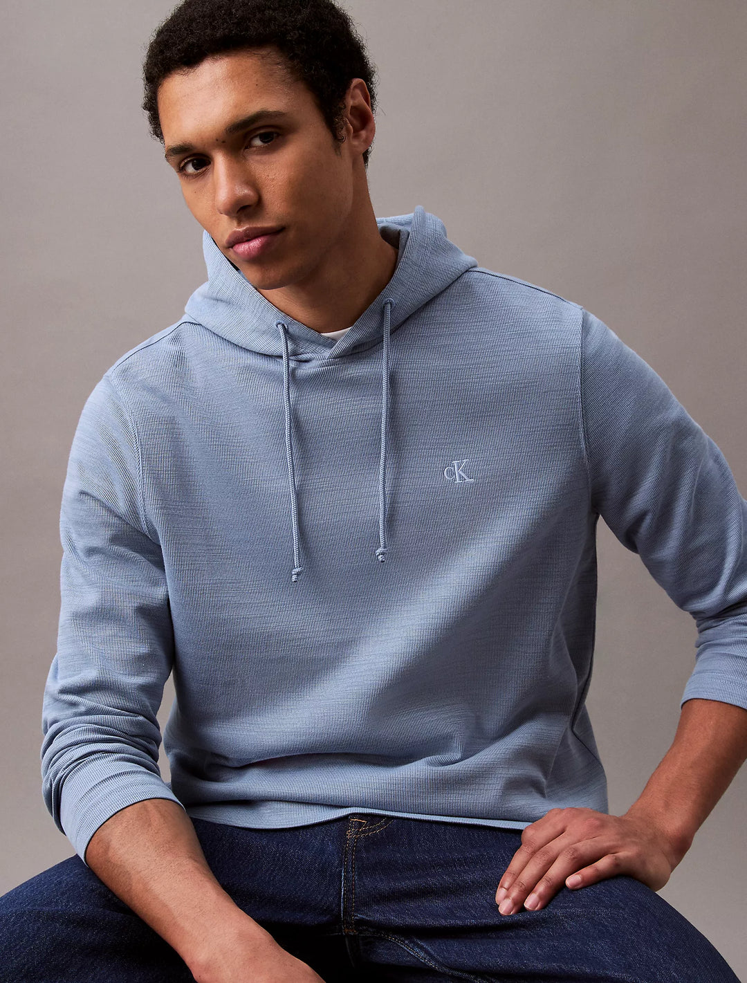 Calvin Klein Cotton Blend Ribbed Classic Hoodie