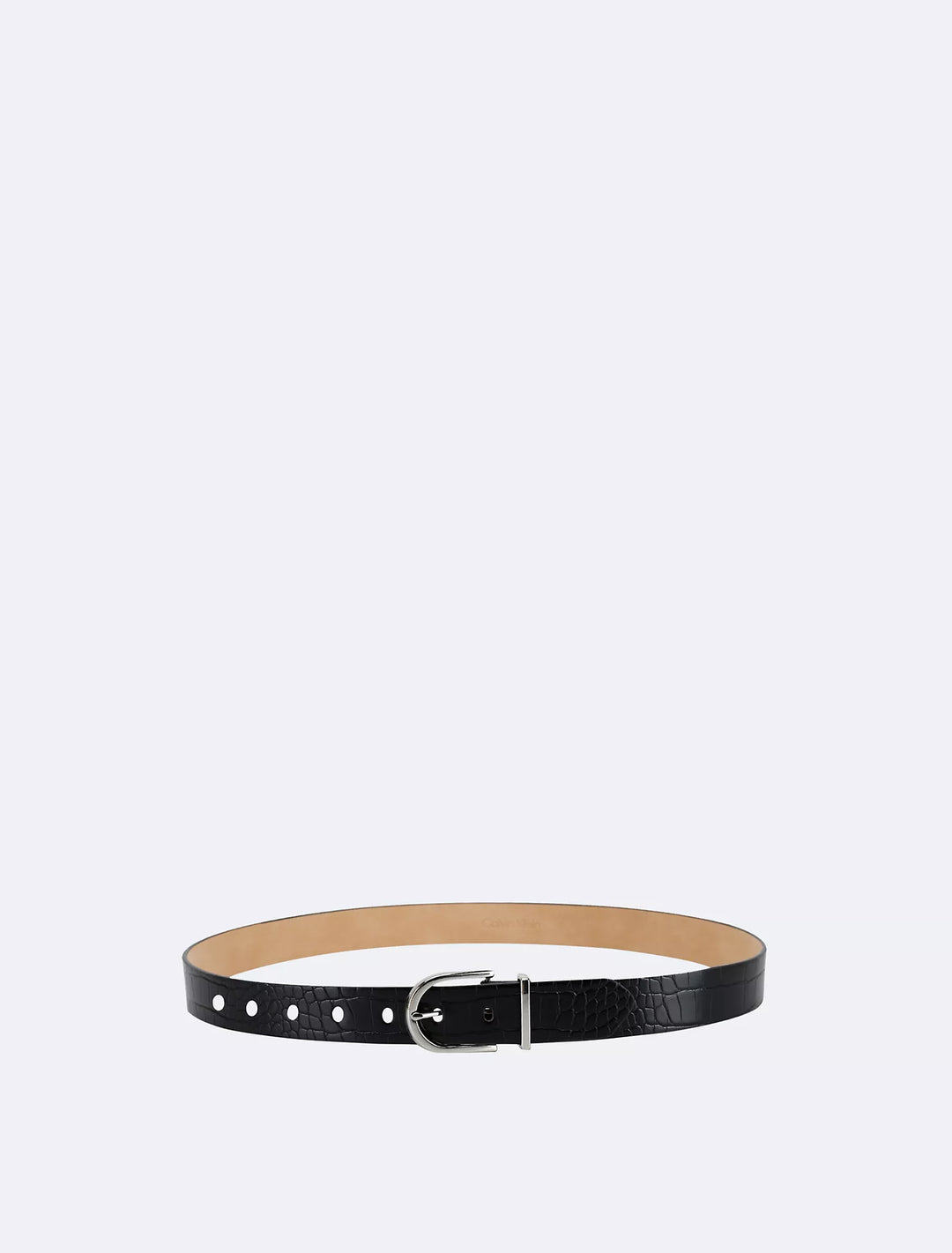 Calvin Klein Textured Round Buckle Belt