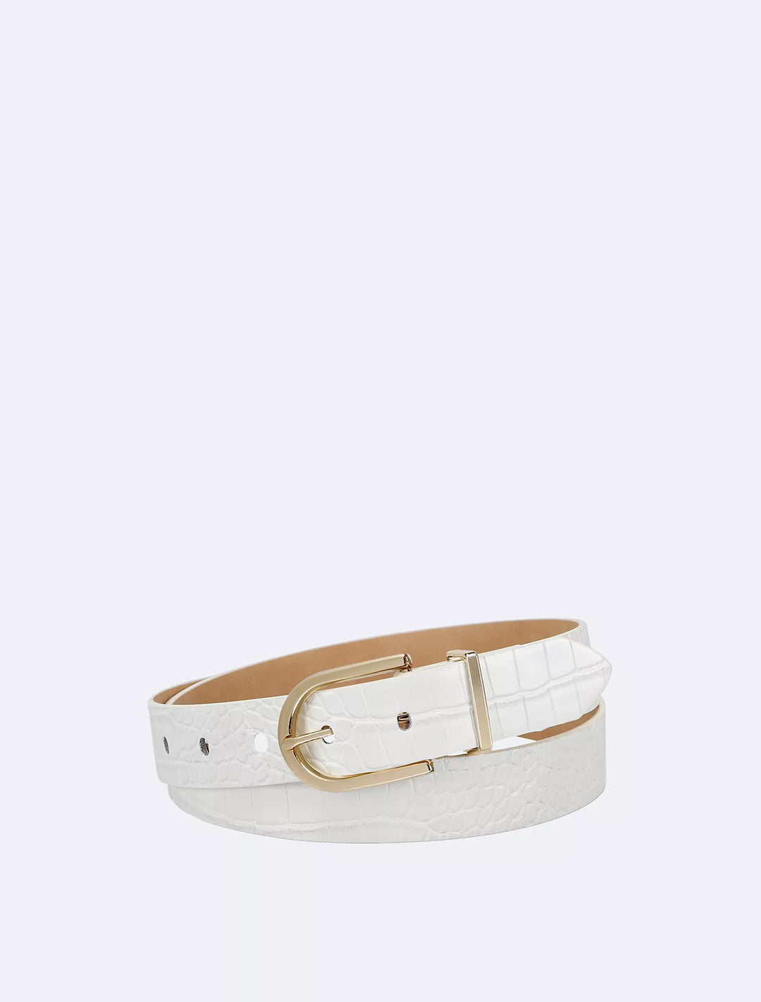Calvin Klein Textured Round Buckle Belt