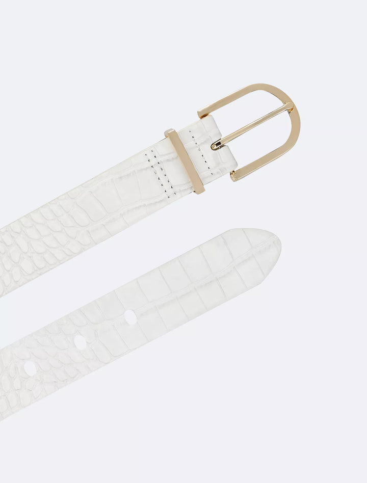 Calvin Klein Textured Round Buckle Belt