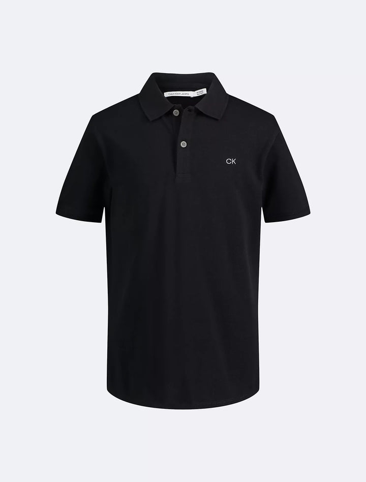 Calvin Klein Boys Micro Pique Solid Polo Shirt