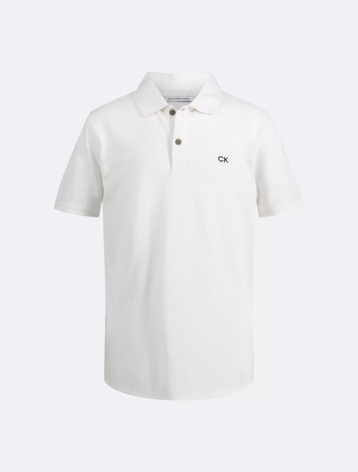 Calvin Klein Boys Micro Pique Solid Polo Shirt