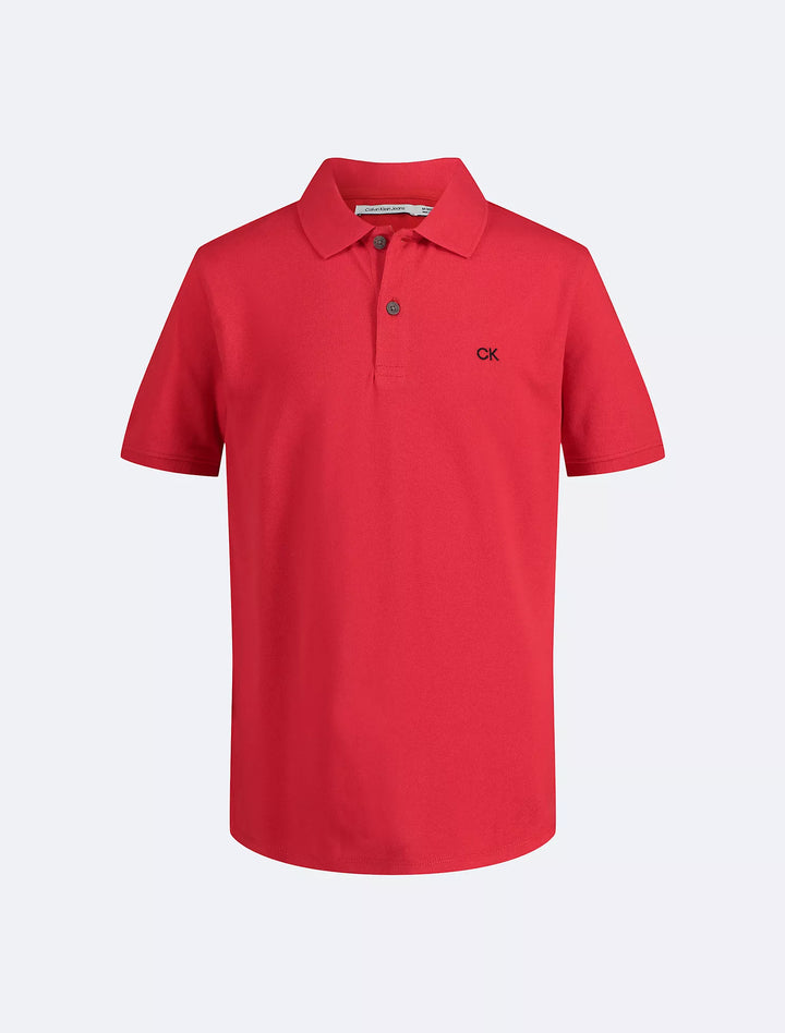 Calvin Klein Boys Micro Pique Solid Polo Shirt