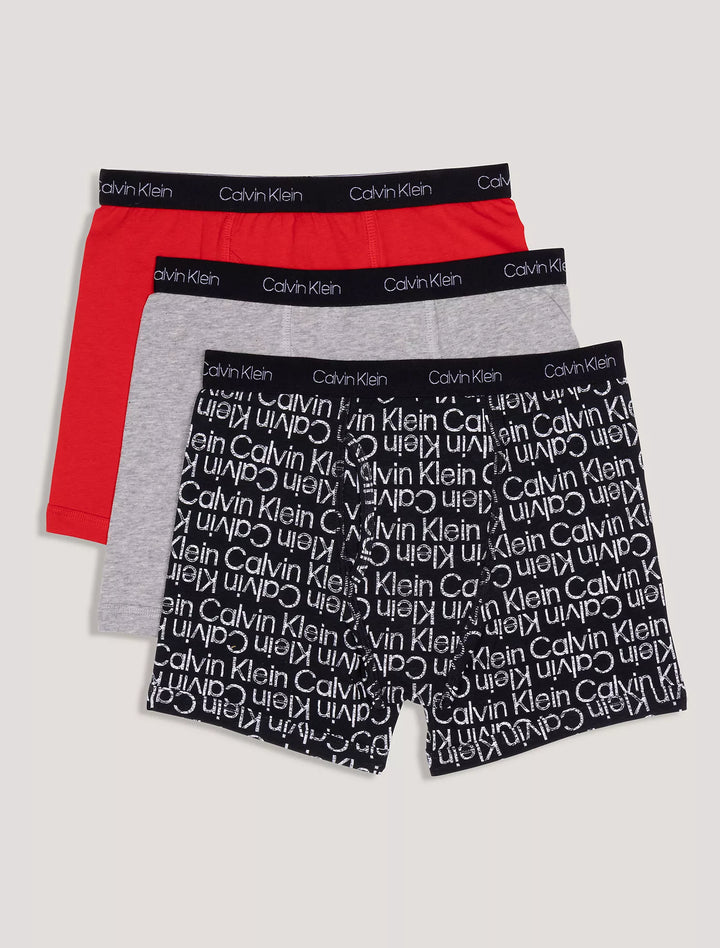 Calvin Klein Boys Cotton Stretch 3-Pack Boxer Brief