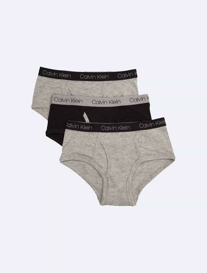 Calvin Klein Boys Cotton Stretch Logo 3-Pack Brief
