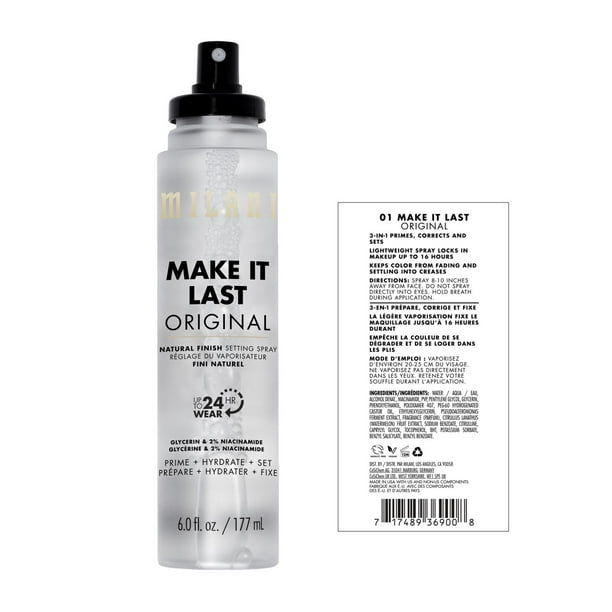 Milani - Make It Last Original - Natural Finish Setting Spray Jumbo Size - 177ml, Milani - Setting Spray