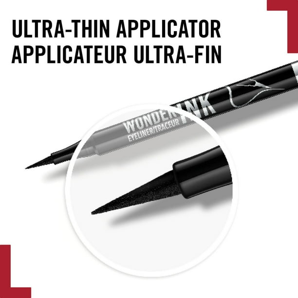 Rimmel Wonder’Ink Eyeliner, Waterproof, smudge-proof, and fade-proof, long lasting, ultra-matte finish, 100% Cruelty-Free, Intense eyeliner