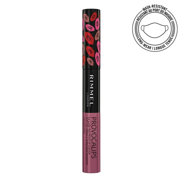 Rimmel Provocalips 16HR Kiss-Proof Lip Colour, two-step, glossy finish, 16H of colour, lightweight & flexible formula, 100% Cruelty-Free, Mask-Resistant Lipstick