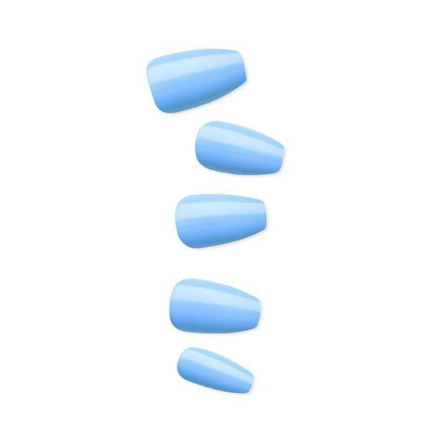 Kiss Products Inc KISS ImPRESS Color - Fake Nails, 30 Count, Coffin Shape Medium, Gel in minutes