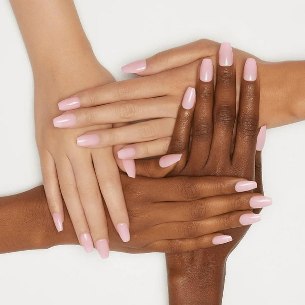 Kiss Products Inc KISS ImPRESS Color - Fake Nails, 30 Count, Coffin Shape Medium, Gel in minutes