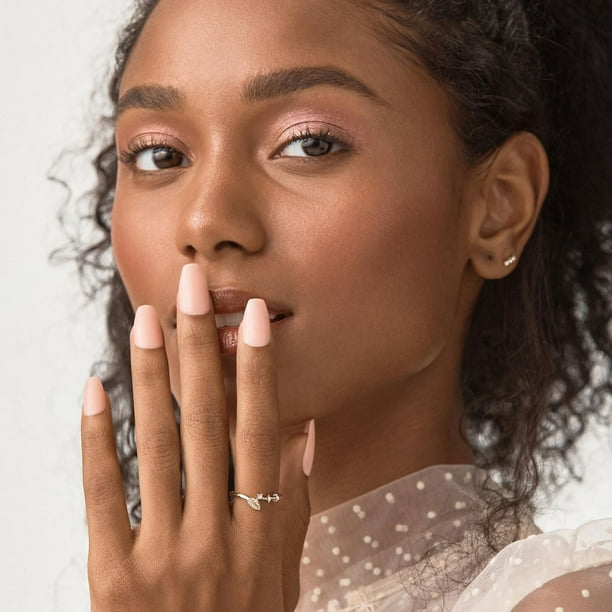 Kiss Products Inc KISS ImPRESS Color - Fake Nails, 30 Count, Coffin Shape Medium, Gel in minutes