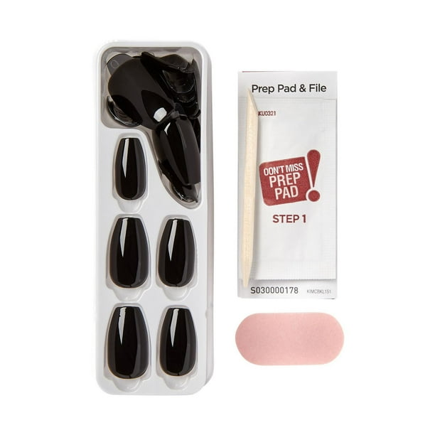 Kiss Products Inc KISS ImPRESS Color - Fake Nails, 30 Count, Coffin Shape Medium, Gel in minutes