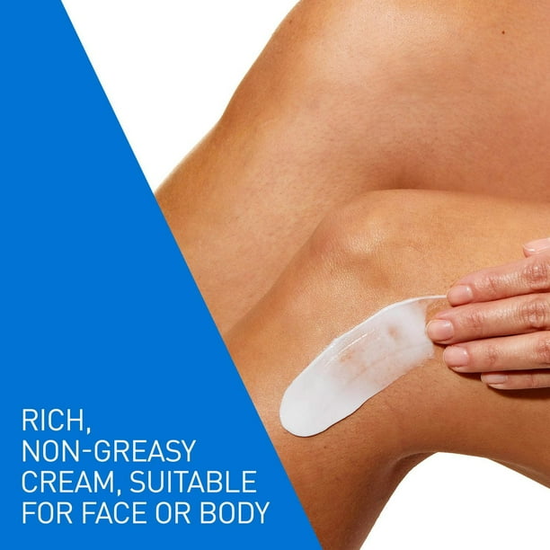 CeraVe Moisturizing Cream with 3 Ceramides and Hyaluronic Acid | Daily Face, Body and Hand Moisturizer for Normal to Dry Skin, Women & Men | Non-Comedogenic, Oil-free, and Fragrance Free - Travel Size, Hyaluronic Acid