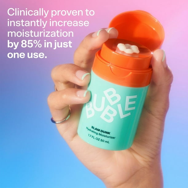 Bubble Skincare Slam Dunk Hydrating Face Moisturizer, For Normal to Dry Skin, 1.7 FL OZ / 50mL, Slam Dunk Hydrating Moisturizer