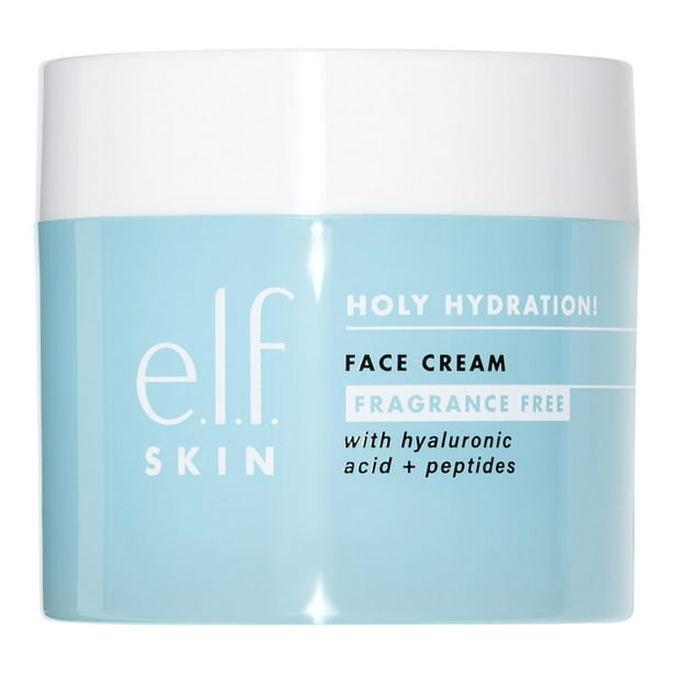 e.l.f. cosmetics Holy Hydration Face Cream - Fragrance Free, Fragrance-free cream, 50g