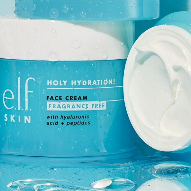 e.l.f. cosmetics Holy Hydration Face Cream - Fragrance Free, Fragrance-free cream, 50g
