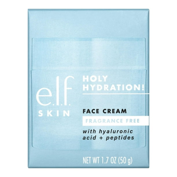 e.l.f. cosmetics Holy Hydration Face Cream - Fragrance Free, Fragrance-free cream, 50g