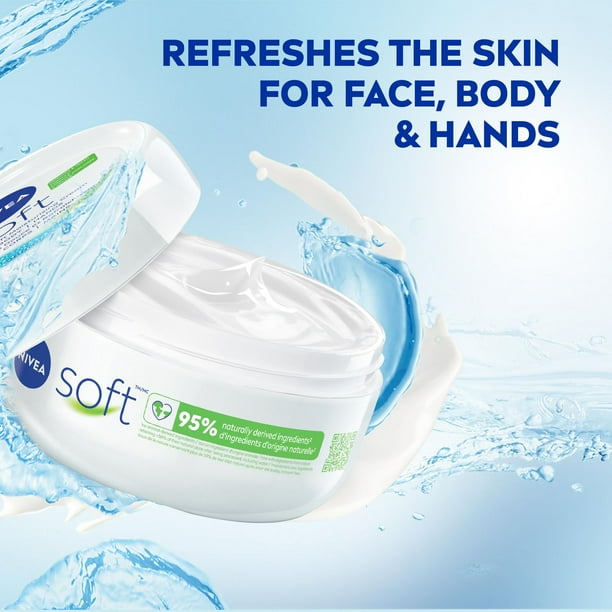 NIVEA Soft All-Purpose Moisturizing Cream, Face, Hand and Body Cream, 200 mL
