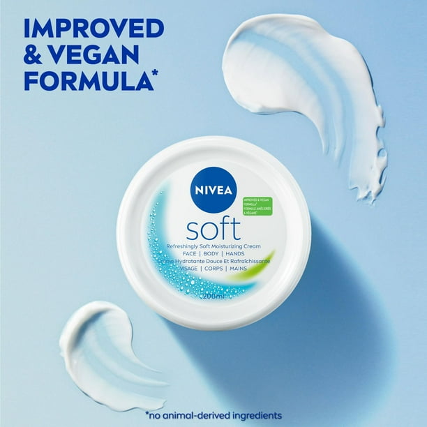 NIVEA Soft All-Purpose Moisturizing Cream, Face, Hand and Body Cream, 200 mL
