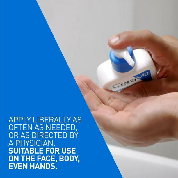 CeraVe Moisturizing Lotion, Body Lotion, Face Moisturizer, and Hand Cream for Women & Men with Hyaluronic Acid and 3 Ceramides. For Normal to Dry Skin & Sensitive Skin, Fragrance-Free, 355mL, Lightweight hydrating lotion