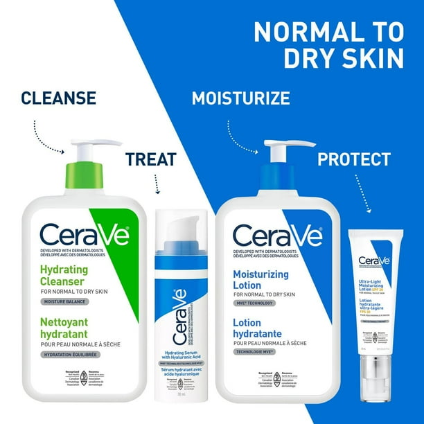 CeraVe Moisturizing Lotion, Body Lotion, Face Moisturizer, and Hand Cream for Women & Men with Hyaluronic Acid and 3 Ceramides. For Normal to Dry Skin & Sensitive Skin, Fragrance-Free, 355mL, Lightweight hydrating lotion