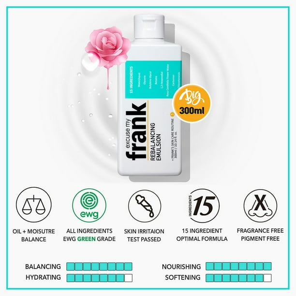 Excuse My Frank Rebalancing Emulsion, Rebalance Face Emulsion 250mL