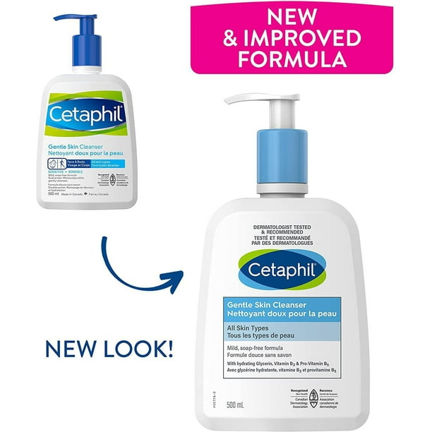 Cetaphil Gentle Skin Cleanser | Hydrating Face and Body Wash | Ideal For Sensitive, Dry Skin | Dermatologist Recommended, 500ml