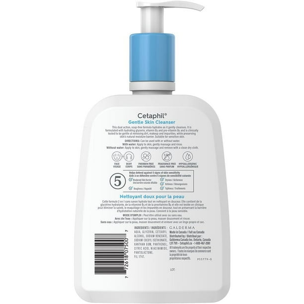 Cetaphil Gentle Skin Cleanser | Hydrating Face and Body Wash | Ideal For Sensitive, Dry Skin | Dermatologist Recommended, 500ml