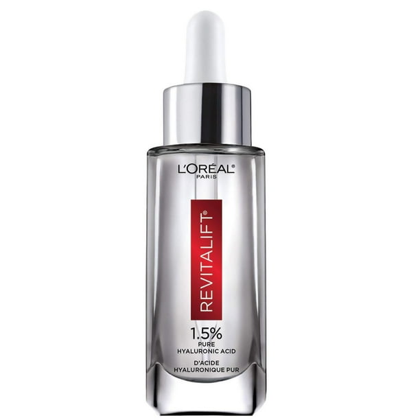 L'Oréal Paris Replumping Hyaluronic Acid Face Serum, Repairs Skin Barrier in 1 Hour