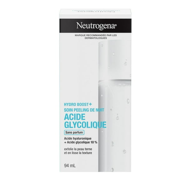 Neutrogena Hydro Boost+ Glycolic Acid Overnight Peel - Hyaluronic Acid, Glycolic Acid, AHA - Exfoliating Face Peel, 94 ML