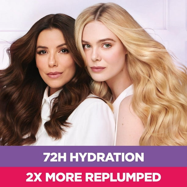 L'Oreal Paris Hair Expertise Hyaluron Plump Shampoo, 72 h of Moisture for hair, 591 mL