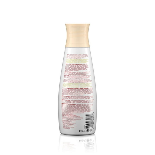 Live Clean Apple Cider Clarifying Shampoo, 350 mL