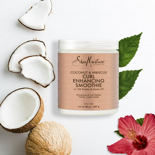 SheaMoisture Coconut & Hibiscus with Silk Protein & Neem Oil Curl-Enhancing Smoothie, 567g Smoothie