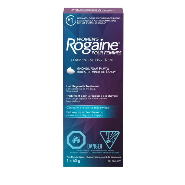 Rogaine Women’s Hair Loss & Thinning Treatment for Hair Regrowth, 5% Minoxidil Foam, 2 Month supply, 2 Month Supply
