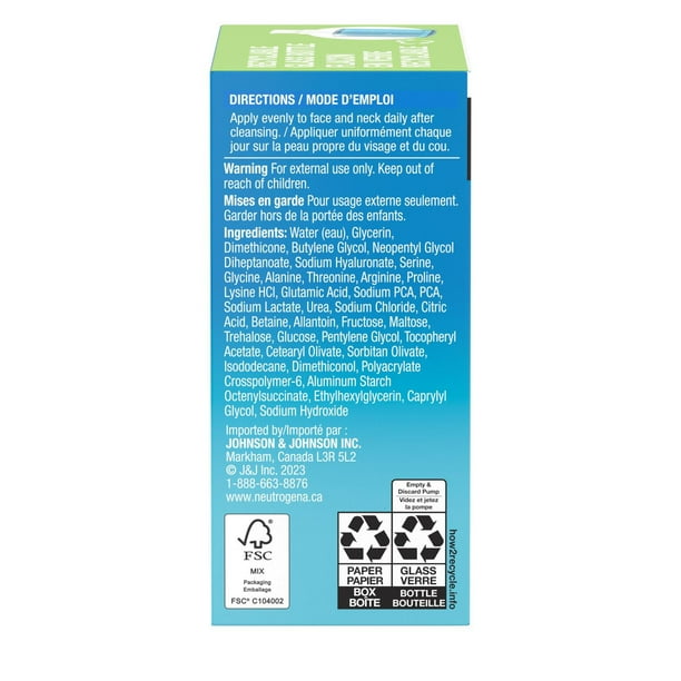 Neutrogena Hydro Boost Ultra Hydrating Serum, Hyaluronic Acid, Amino Acids, Electrolytes, Acne, Dry & Sensitive Skin, 29 mL