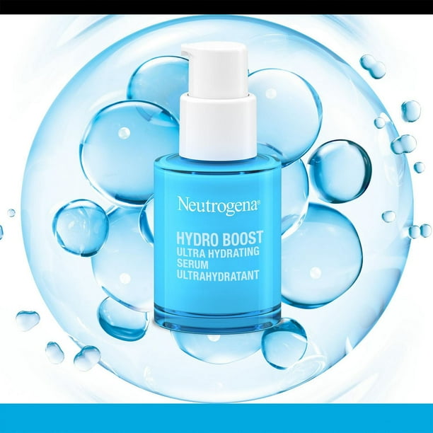 Neutrogena Hydro Boost Ultra Hydrating Serum, Hyaluronic Acid, Amino Acids, Electrolytes, Acne, Dry & Sensitive Skin, 29 mL