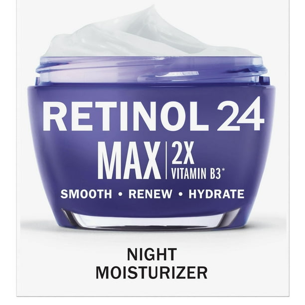 Olay Retinol 24 MAX Face Moisturizer Anti-Aging Night Face Cream for Wrinkles and Uneven Skin Tone with Retinol2, 48G