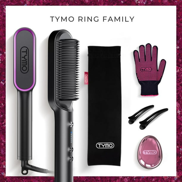 TYMO RingHair Straightening Comb Black, Hair Straightening Comb Black