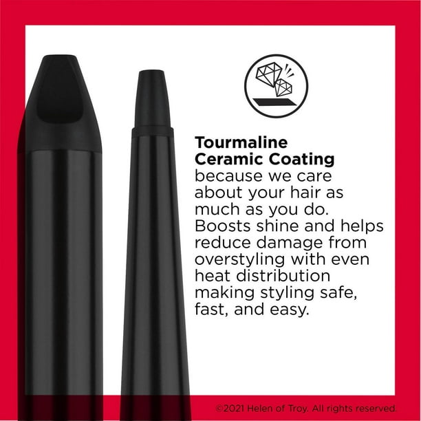 Revlon Tourmaline Ceramic 2-in-1 Barrel Wand, Shiny, frizz-free results