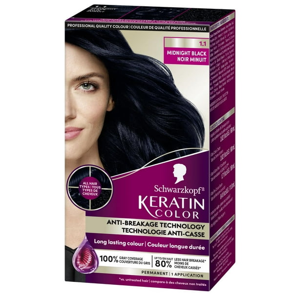 Schwarzkopf Keratin Color Permanent Hair Color Cream, 1 Pack/60 ml