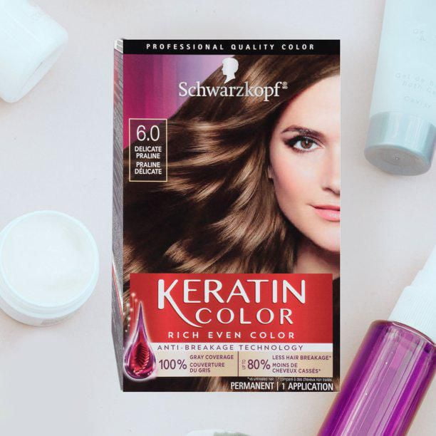 Schwarzkopf Keratin Color Permanent Hair Color Cream, 1 Pack/60 ml