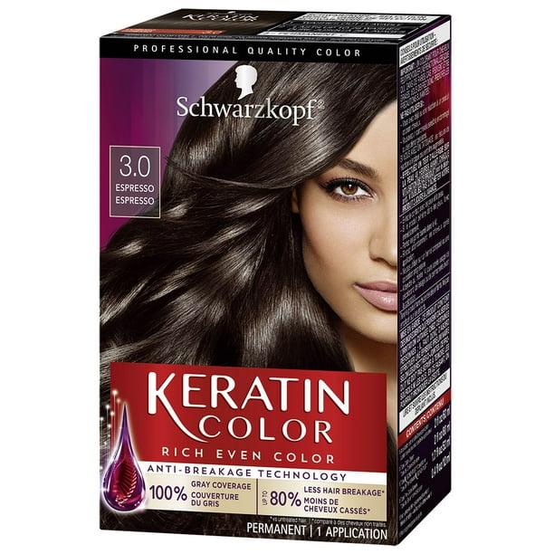 Schwarzkopf Keratin Color Permanent Hair Color Cream, 1 Pack/60 ml
